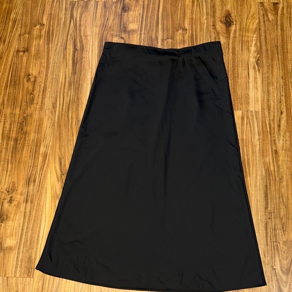J. Crew Dresses & Skirts - J. Crew women’s large tall LT skirt midi maxi Black satin solid business casual